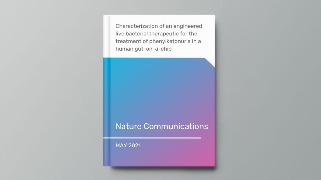 Characterization of an engineered live bacterial therapeutic for the treatment of phenylketonuria in a human gut-on-a-chip