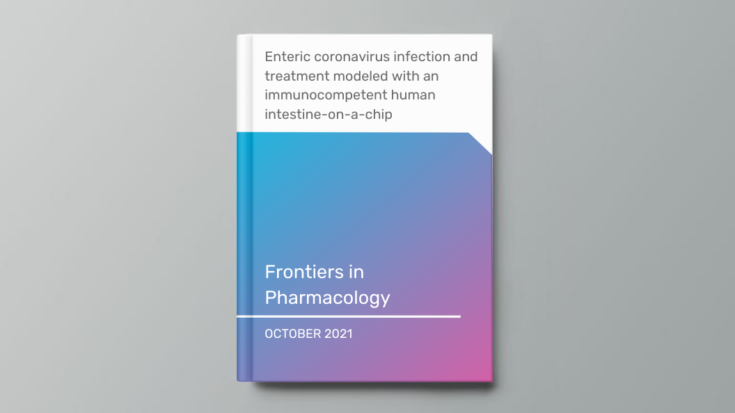 Enteric coronavirus infection and treatment modeled with an immunocompetent human intestine-on-a-chip