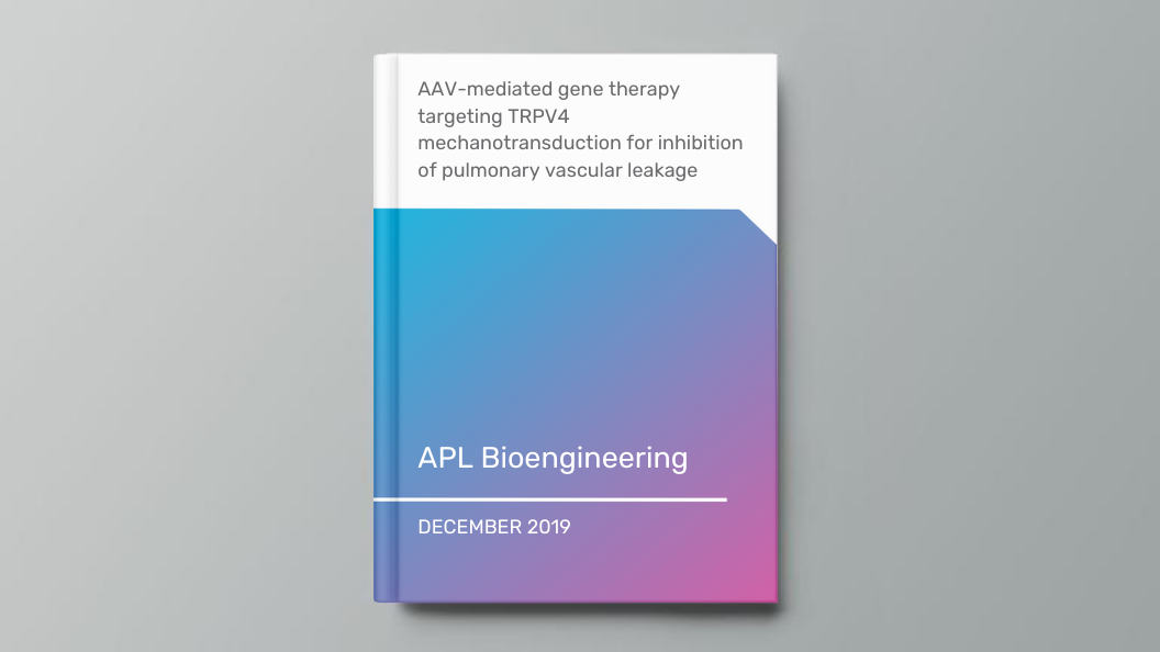AAV-mediated gene therapy targeting TRPV4 mechano- transduction for inhibition of pulmonary vascular leakage